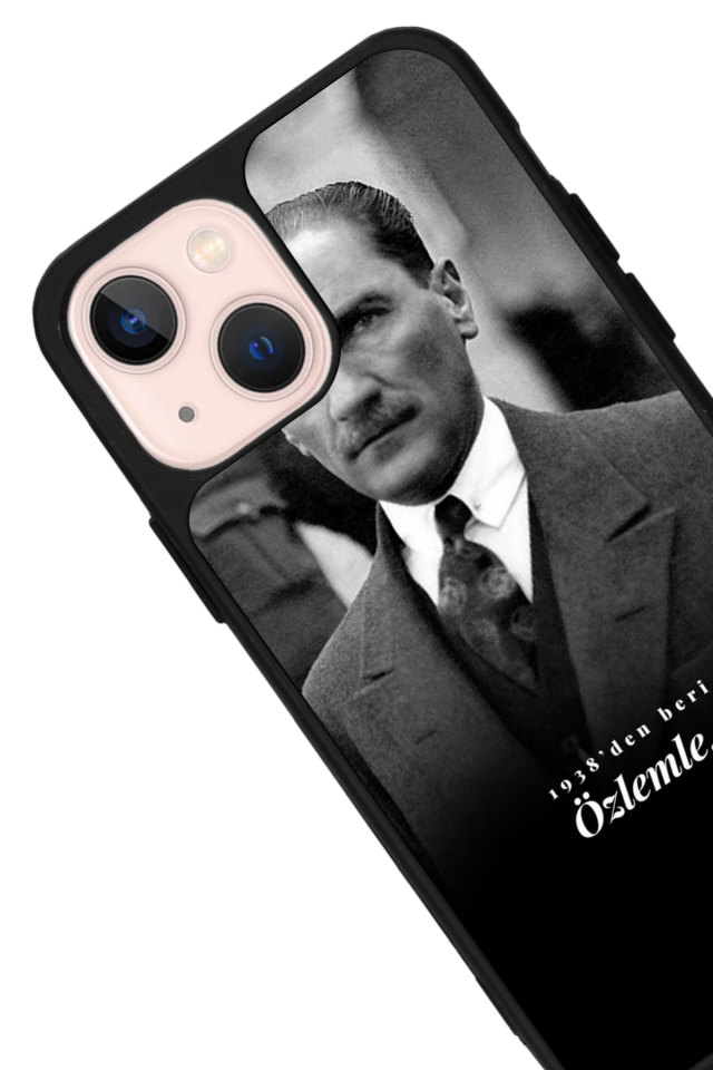 iPhone 13 Mini Uyumlu Mustafa Kemal Ataturk Tasarımlı Glossy Premium Kılıf