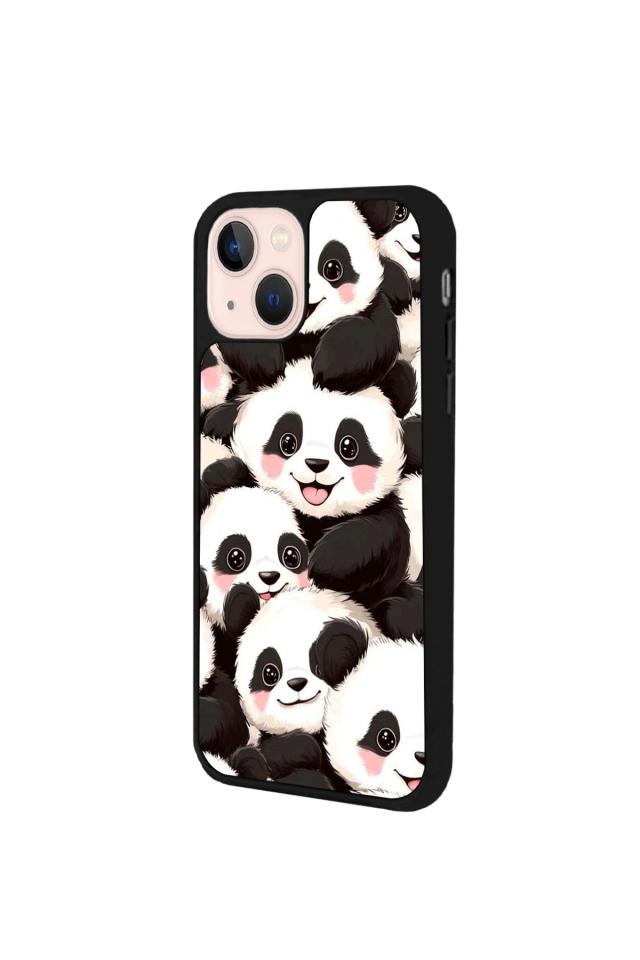 iPhone 15 Plus Uyumlu Panda Tasarımlı Glossy Premium Kılıf