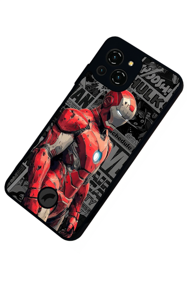 Reeder S23 Pro Max Uyumlu  Iron Man ( Demir Adam ) Tasarımlı Glossy Premium Kılıf
