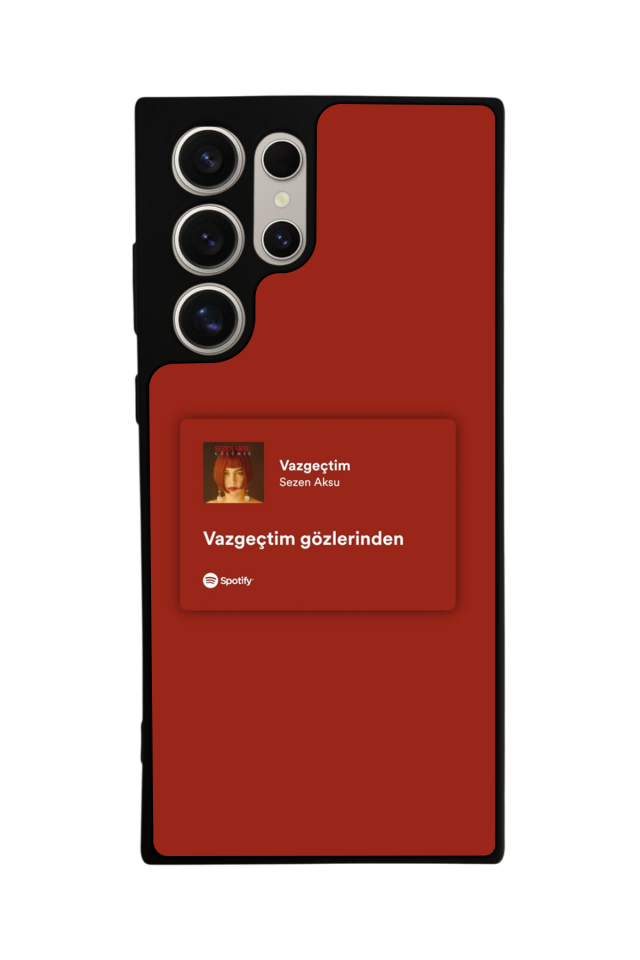 Samsung Galaxy S22 Ultra Uyumlu Sarki Sozleri Tasarımlı Glossy Premium Kılıf