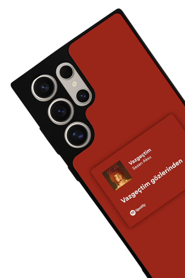 Samsung Galaxy S22 Ultra Uyumlu Sarki Sozleri Tasarımlı Glossy Premium Kılıf