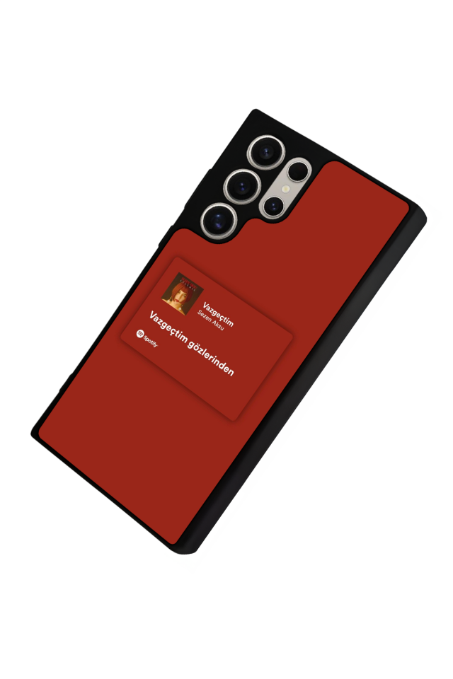 Samsung Galaxy S22 Ultra Uyumlu Sarki Sozleri Tasarımlı Glossy Premium Kılıf