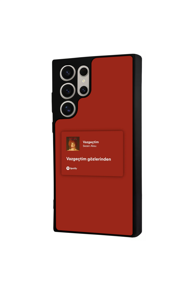 Samsung Galaxy S22 Ultra Uyumlu Sarki Sozleri Tasarımlı Glossy Premium Kılıf
