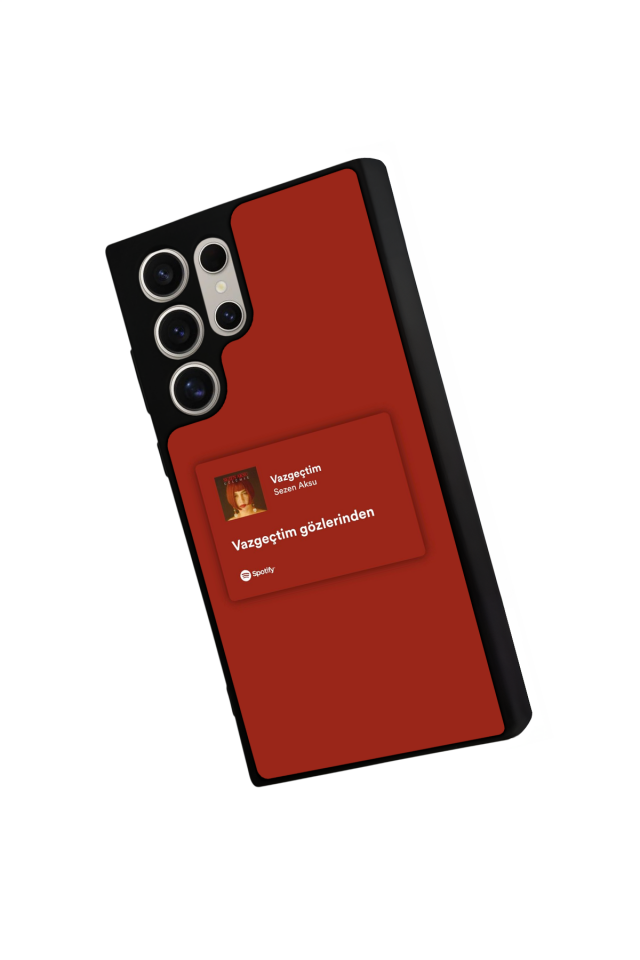 Samsung Galaxy S22 Ultra Uyumlu Sarki Sozleri Tasarımlı Glossy Premium Kılıf