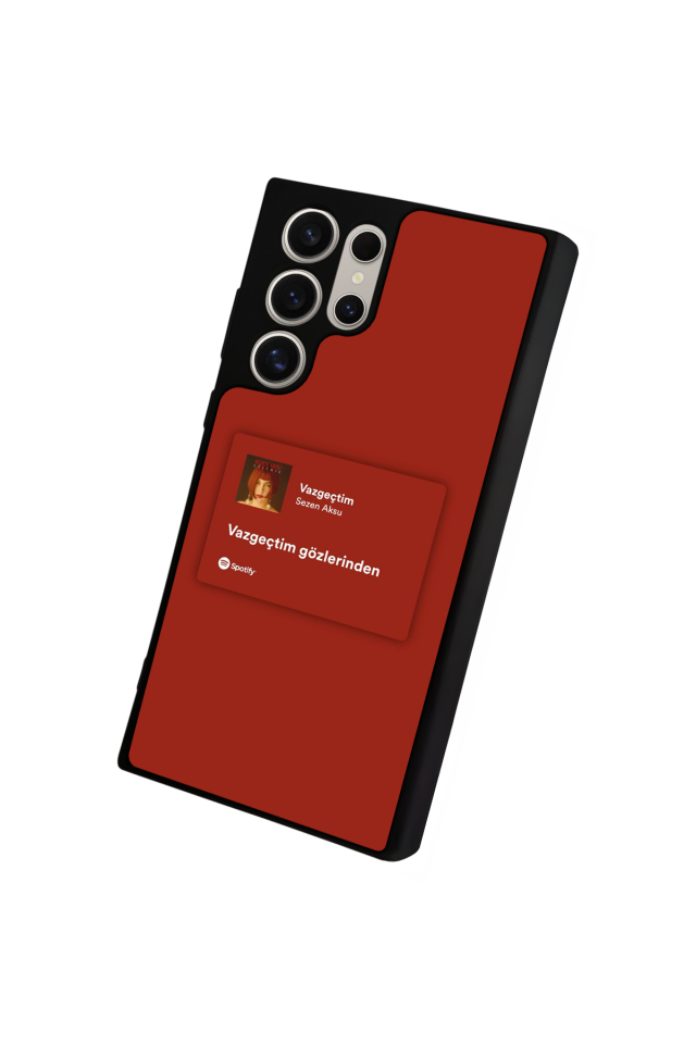 Samsung Galaxy S22 Ultra Uyumlu Sarki Sozleri Tasarımlı Glossy Premium Kılıf