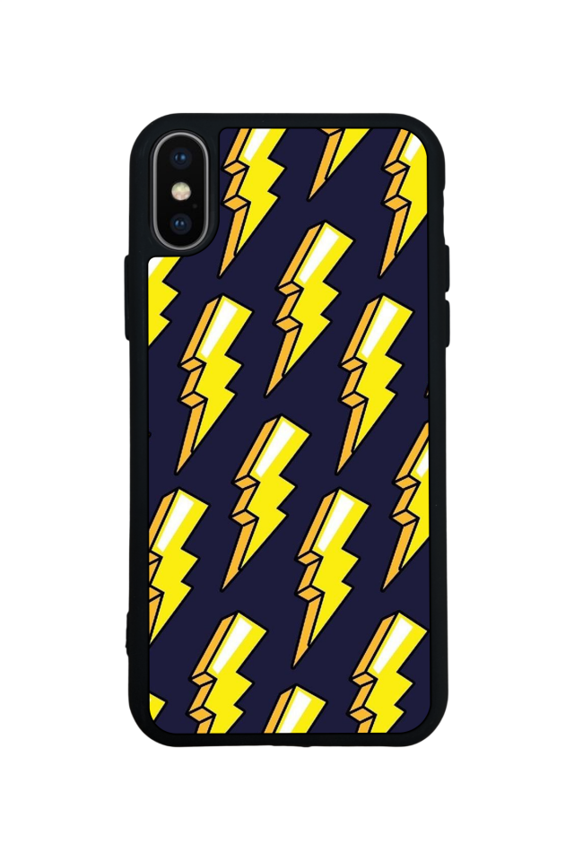 iPhone X/ XS Uyumlu Simsek Tasarımlı Glossy Premium Kılıf