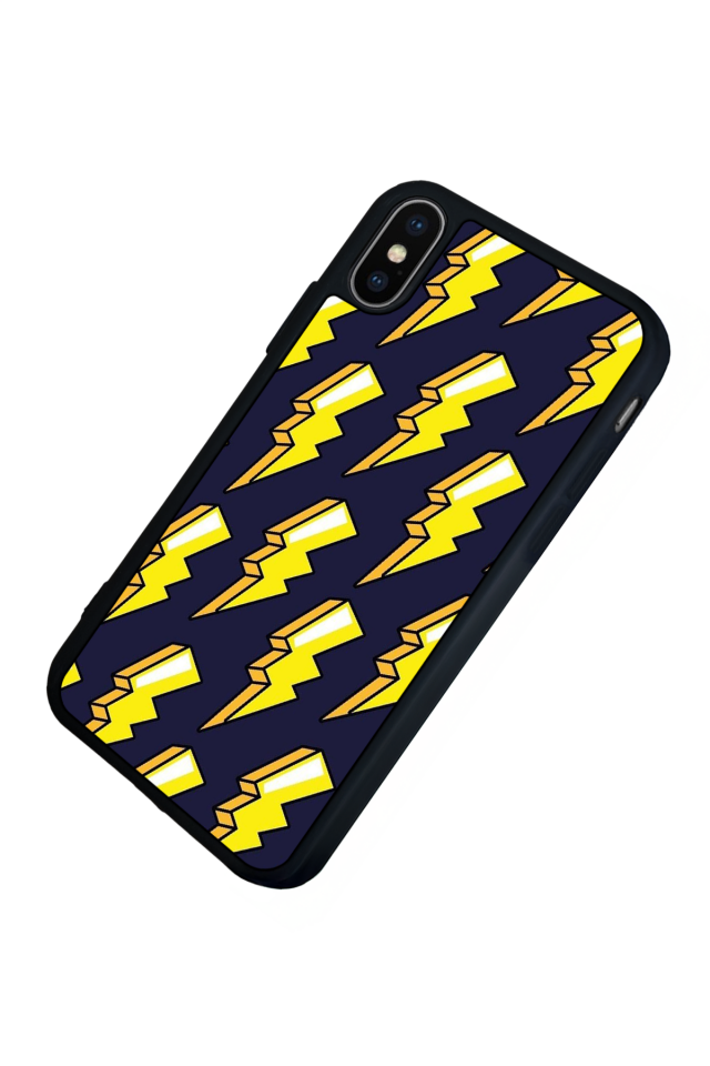 iPhone X/ XS Uyumlu Simsek Tasarımlı Glossy Premium Kılıf