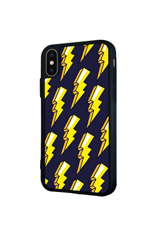 iPhone X/ XS Uyumlu Simsek Tasarımlı Glossy Premium Kılıf