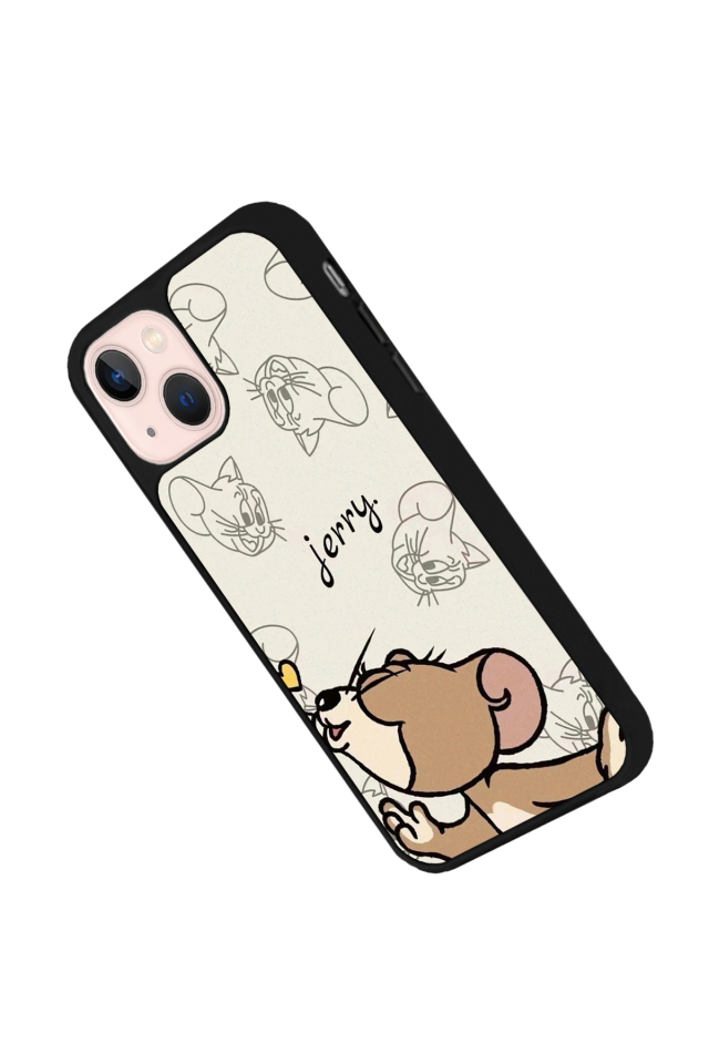 iPhone 15 Uyumlu Tom And Jerry Tasarımlı Glossy Premium Kılıf