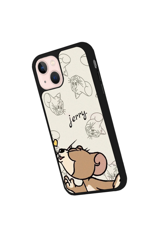 iPhone 15 Uyumlu Tom And Jerry Tasarımlı Glossy Premium Kılıf