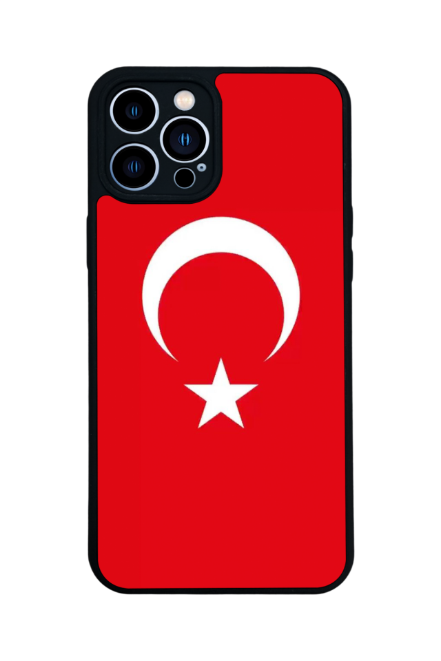 iPhone 12 Pro Max Uyumlu Türk Bayragi Tasarımlı Glossy Premium Kılıf