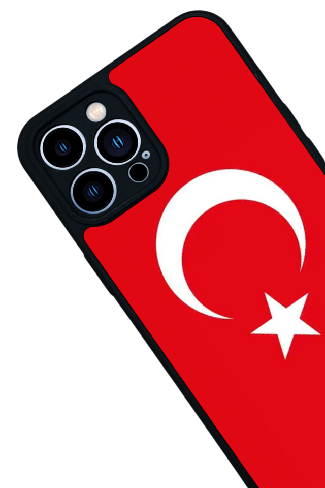 iPhone 12 Pro Max Uyumlu Türk Bayragi Tasarımlı Glossy Premium Kılıf