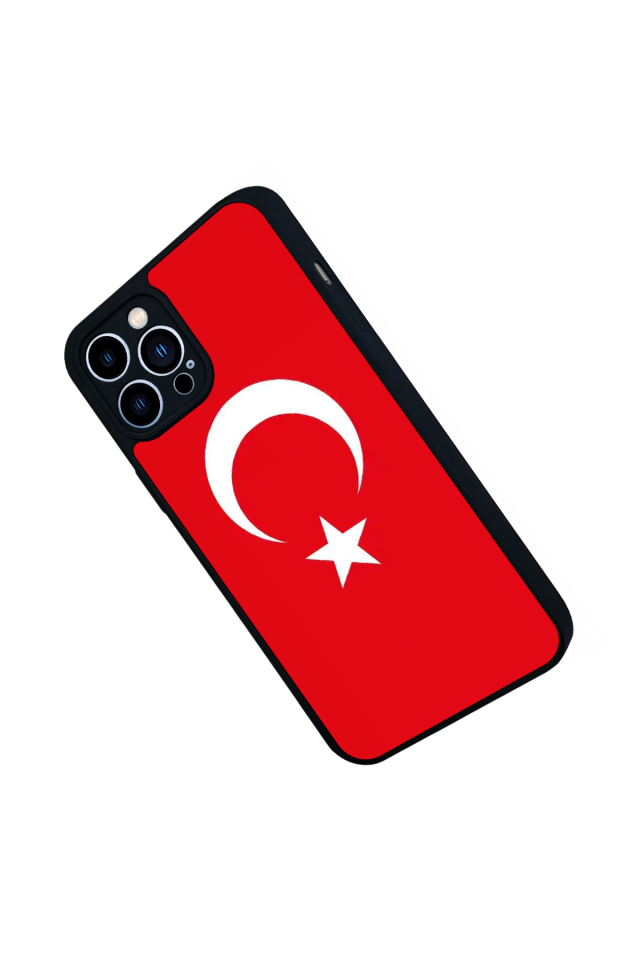 iPhone 12 Pro Max Uyumlu Türk Bayragi Tasarımlı Glossy Premium Kılıf
