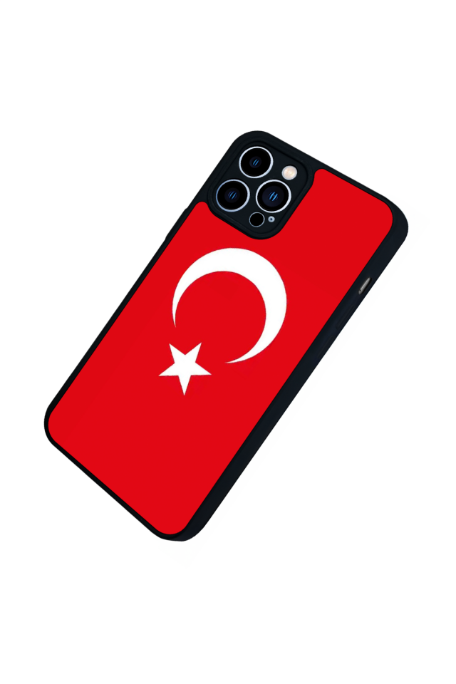 iPhone 12 Pro Max Uyumlu Türk Bayragi Tasarımlı Glossy Premium Kılıf
