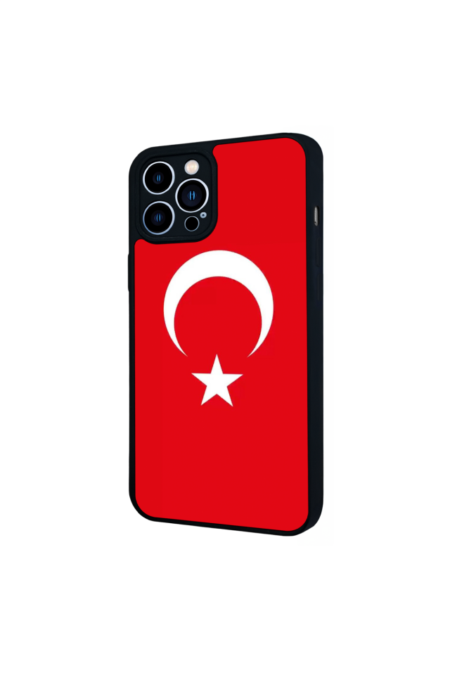iPhone 12 Pro Max Uyumlu Türk Bayragi Tasarımlı Glossy Premium Kılıf