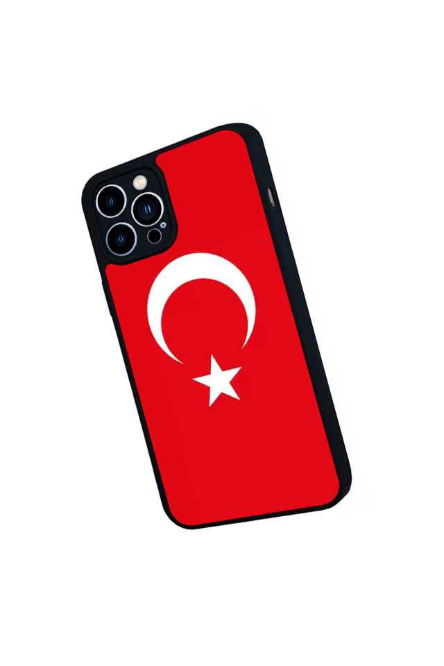 iPhone 12 Pro Max Uyumlu Türk Bayragi Tasarımlı Glossy Premium Kılıf