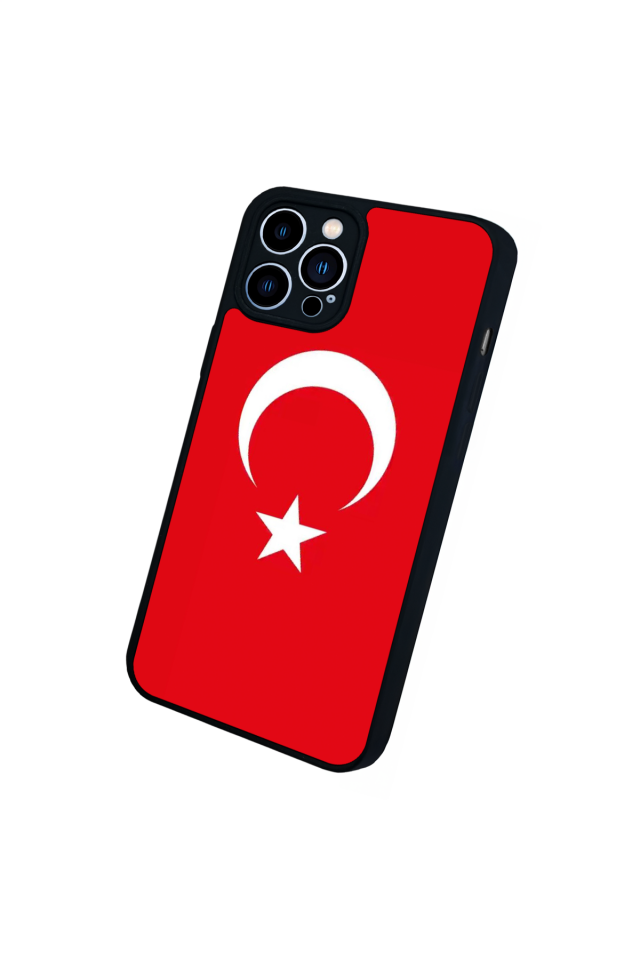 iPhone 12 Pro Max Uyumlu Türk Bayragi Tasarımlı Glossy Premium Kılıf