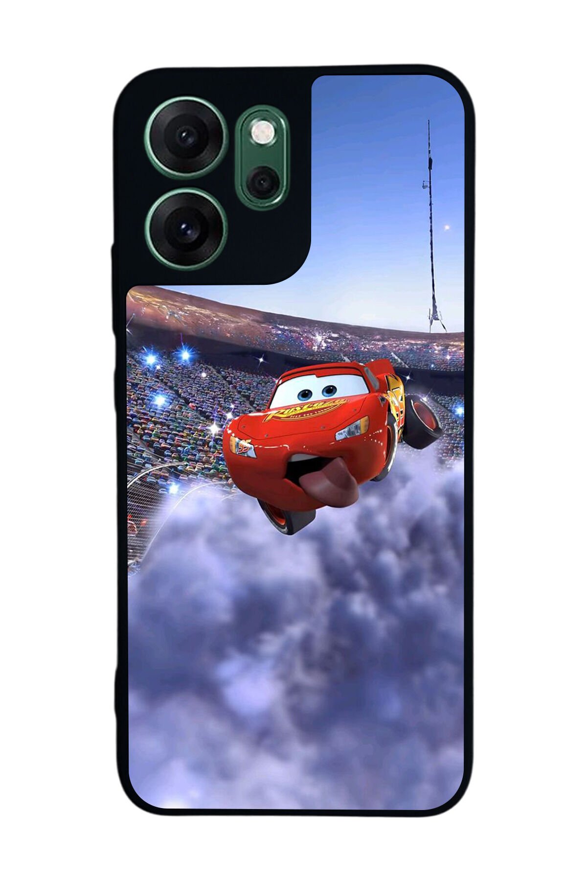 Oppo Reno 14F Uyumlu Şimsek McQueen Tasarımlı Glossy Premium Kılıf