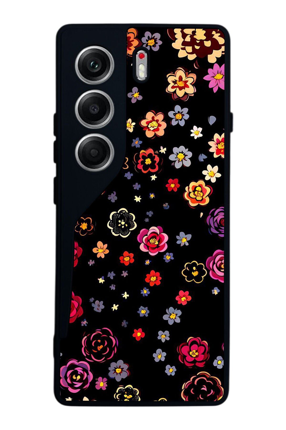 Tecno Camon 40 Uyumlu Floral Tasarımlı Glossy Premium Kılıf