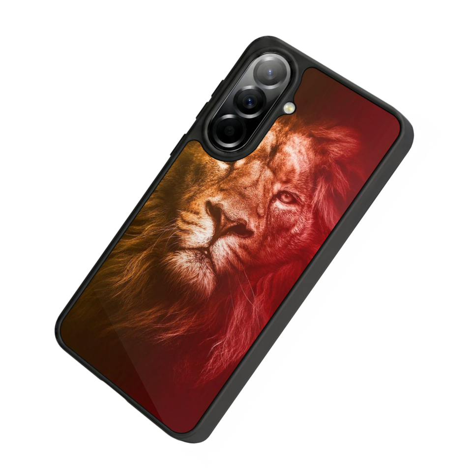 Samsung Galaxy A37 Uyumlu Aslan Tasarımlı Glossy Premium Kılıf