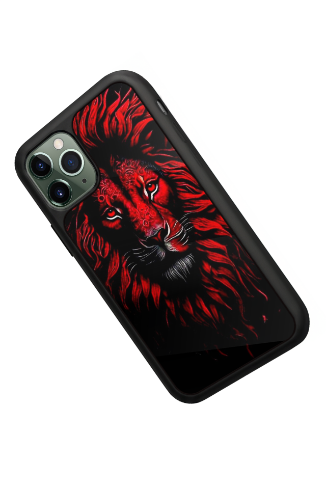 iPhone 11 Pro Max Uyumlu Aslan Tasarımlı Glossy Premium Kılıf