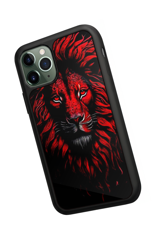 iPhone 11 Pro Max Uyumlu Aslan Tasarımlı Glossy Premium Kılıf