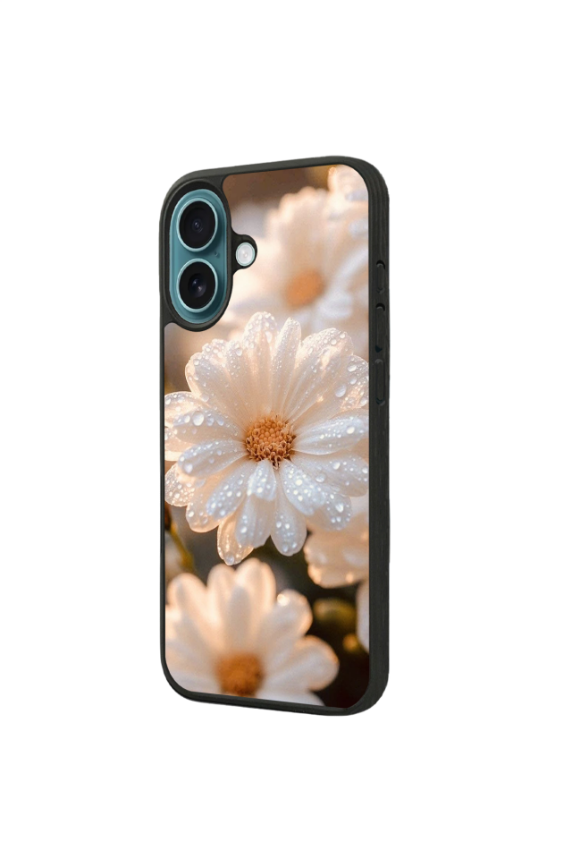 iPhone 16 Uyumlu Cicek Tasarımlı Glossy Premium Kılıf