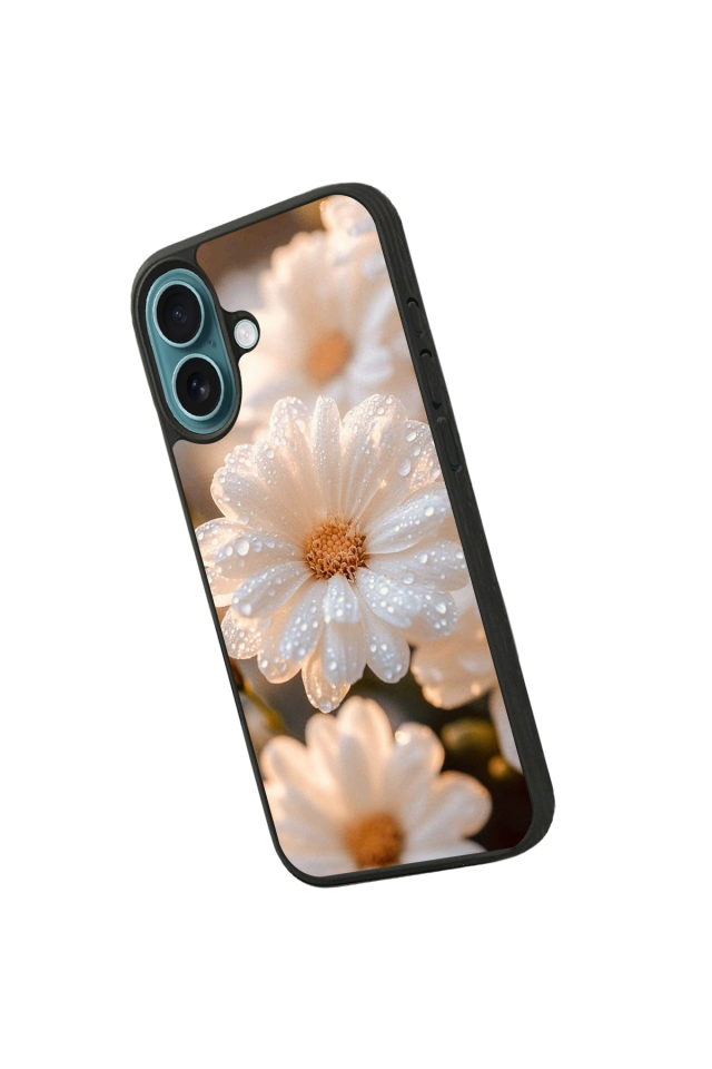 iPhone 16 Uyumlu Cicek Tasarımlı Glossy Premium Kılıf