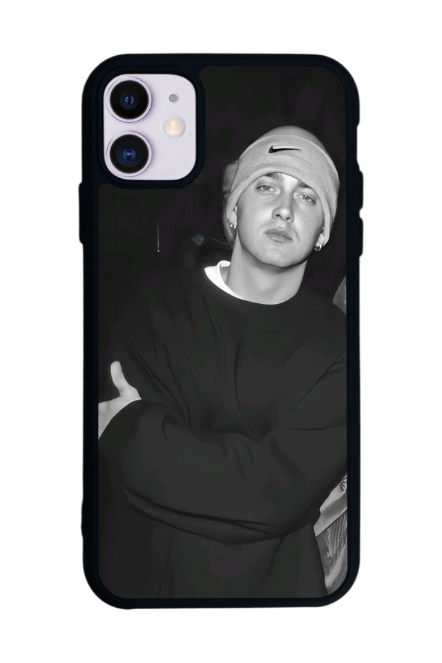 iPhone 11 Uyumlu Eminem Tasarımlı Glossy Premium Kılıf