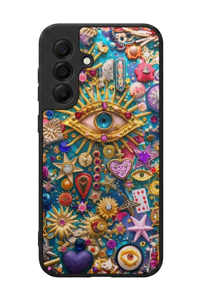 Samsung Galaxy A17 Uyumlu Göz Tasarımlı Glossy Premium Kılıf