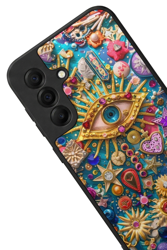 Samsung Galaxy A17 Uyumlu Göz Tasarımlı Glossy Premium Kılıf