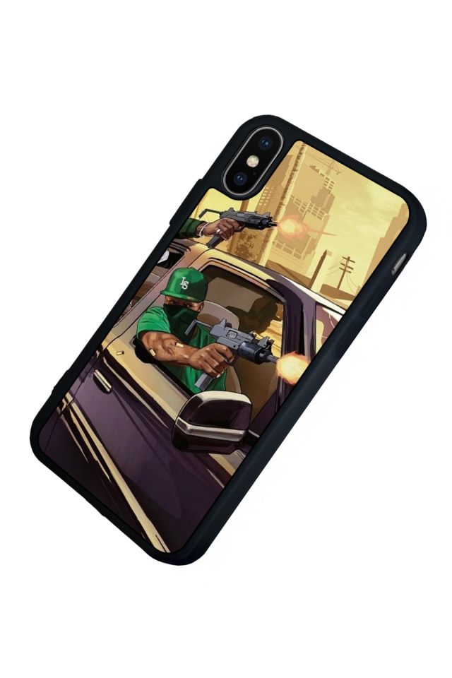 iPhone X/ XS Uyumlu GTA Tasarımlı Glossy Premium Kılıf