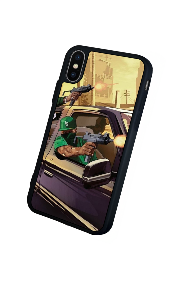 iPhone X/ XS Uyumlu GTA Tasarımlı Glossy Premium Kılıf