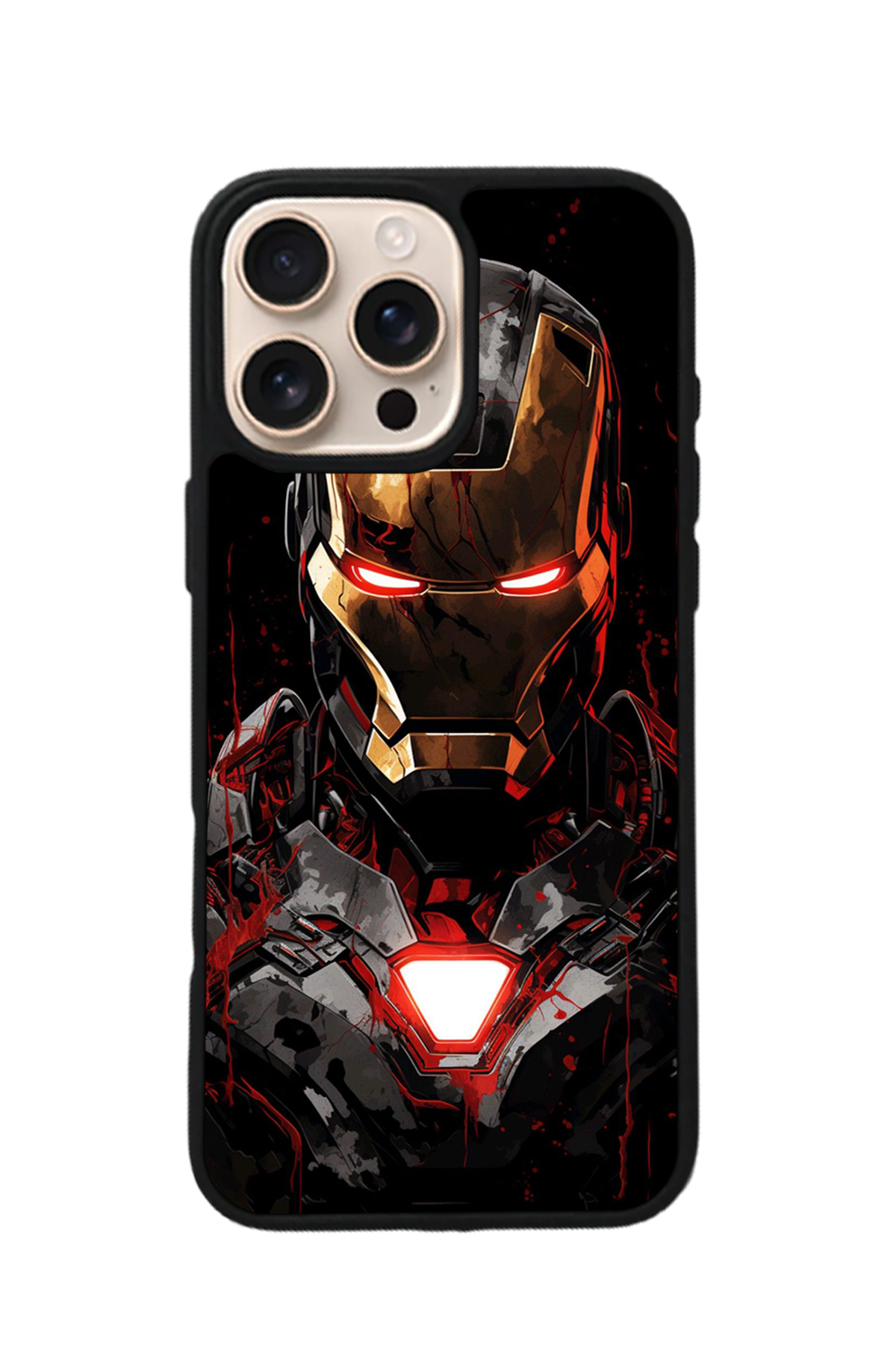 iPhone 16 Pro Uyumlu  Iron Man ( Demir Adam ) Tasarımlı Glossy Premium Kılıf