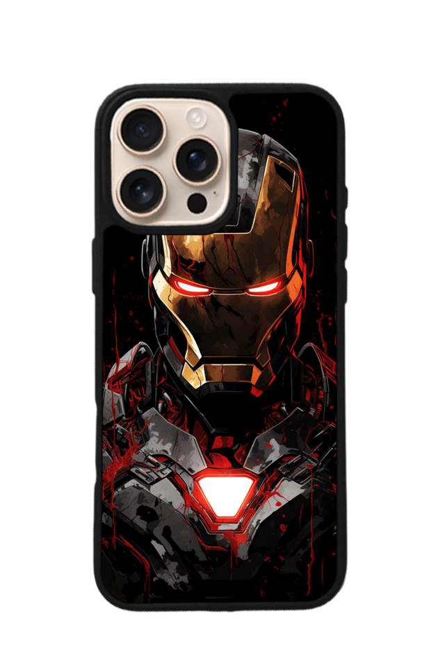 iPhone 16 Pro Uyumlu  Iron Man ( Demir Adam ) Tasarımlı Glossy Premium Kılıf