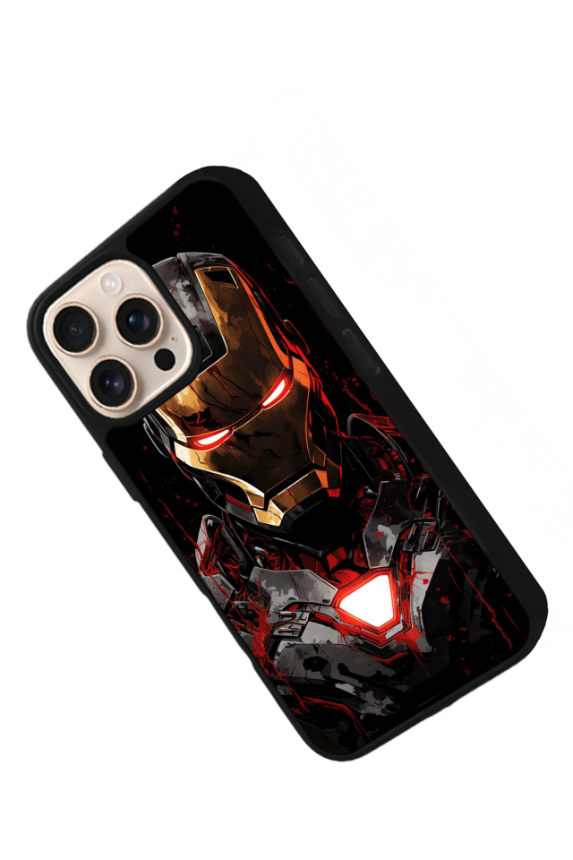 iPhone 16 Pro Uyumlu  Iron Man ( Demir Adam ) Tasarımlı Glossy Premium Kılıf