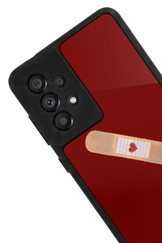 Samsung Galaxy A73 Uyumlu Kalp Love Tasarımlı Glossy Premium Kılıf