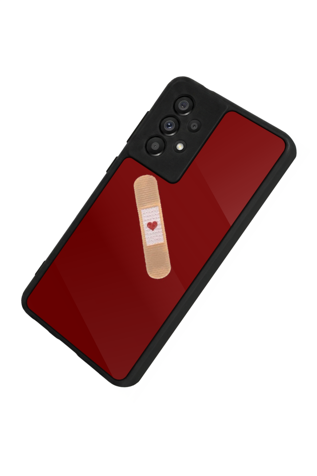 Samsung Galaxy A73 Uyumlu Kalp Love Tasarımlı Glossy Premium Kılıf