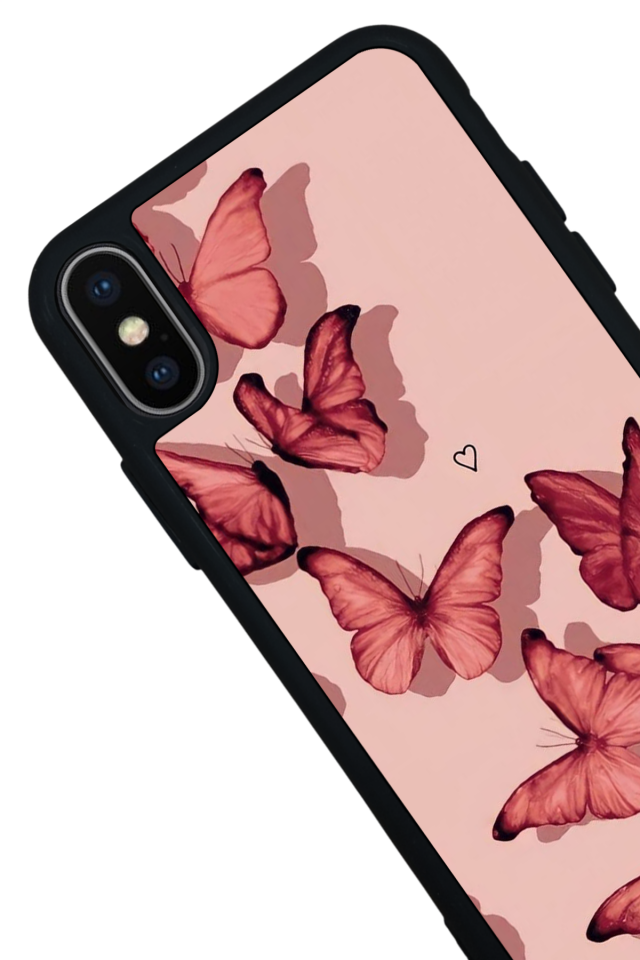 iPhone XS Max Uyumlu Kelebek Tasarımlı Glossy Premium Kılıf