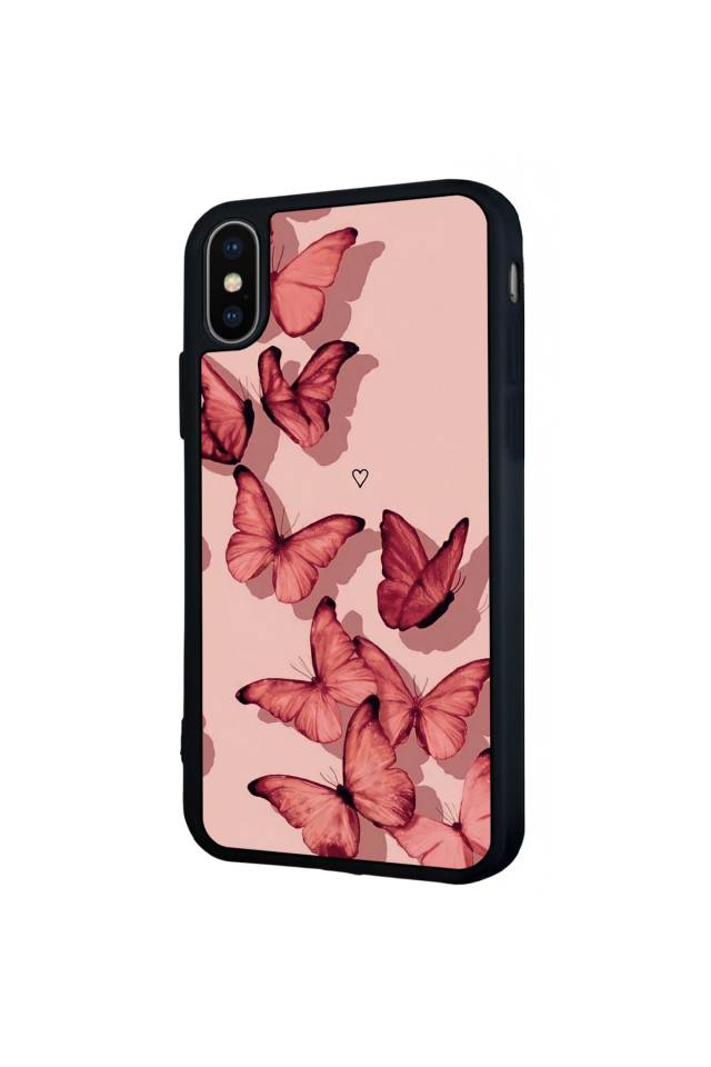 iPhone XS Max Uyumlu Kelebek Tasarımlı Glossy Premium Kılıf