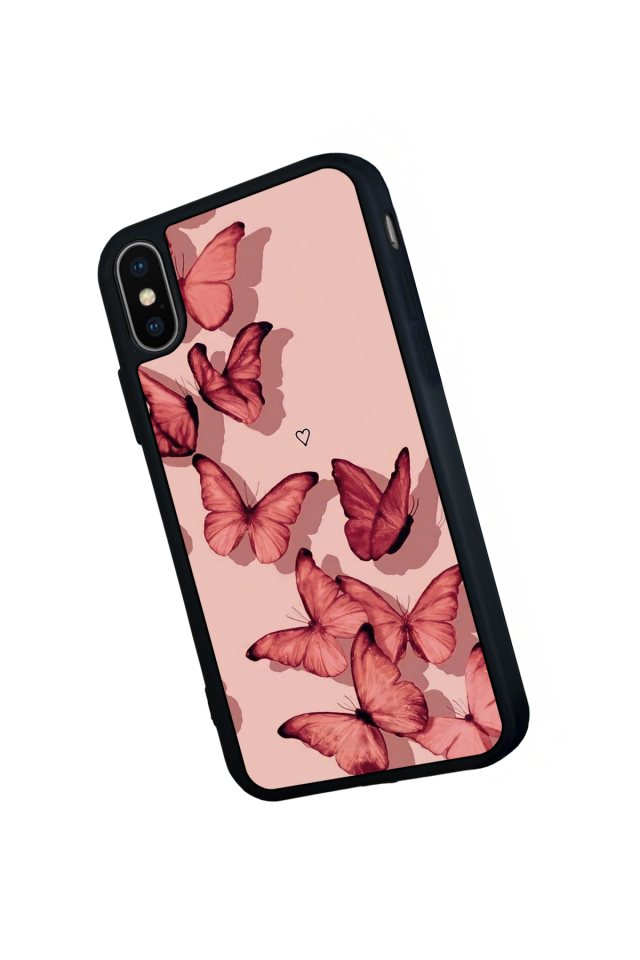 iPhone XS Max Uyumlu Kelebek Tasarımlı Glossy Premium Kılıf