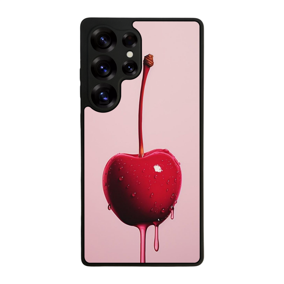 Samsung Galaxy S25 Ultra Uyumlu Kiraz Tasarımlı Glossy Premium Kılıf