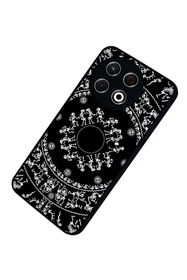 Tecno Spark 30 Pro Uyumlu Mandala Tasarımlı Glossy Premium Kılıf