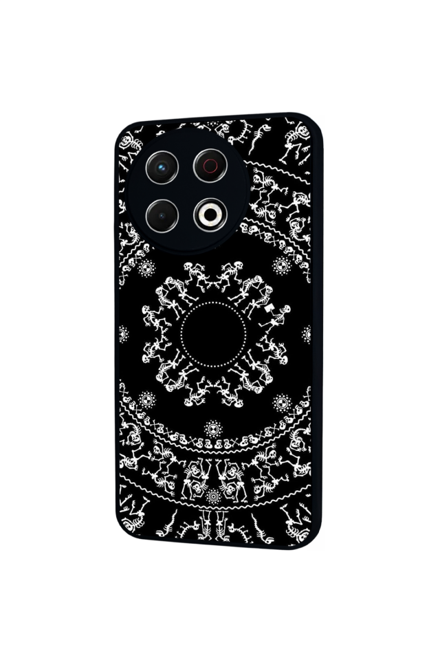 Tecno Spark 30 Pro Uyumlu Mandala Tasarımlı Glossy Premium Kılıf