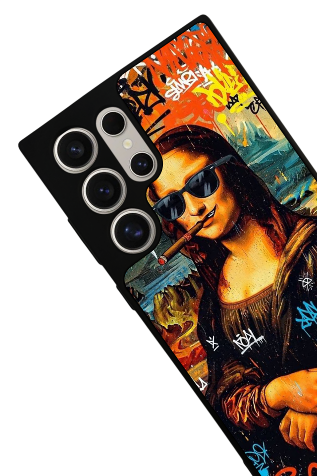 Samsung Galaxy S23 Ultra Uyumlu Monalisa Tasarımlı Glossy Premium Kılıf