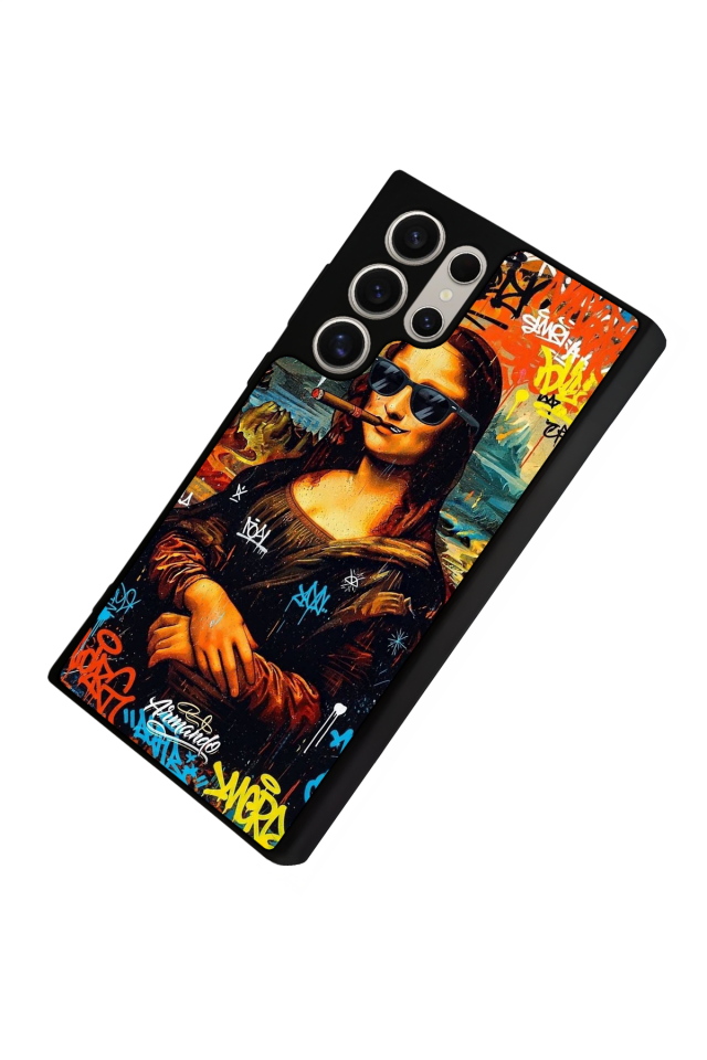 Samsung Galaxy S23 Ultra Uyumlu Monalisa Tasarımlı Glossy Premium Kılıf