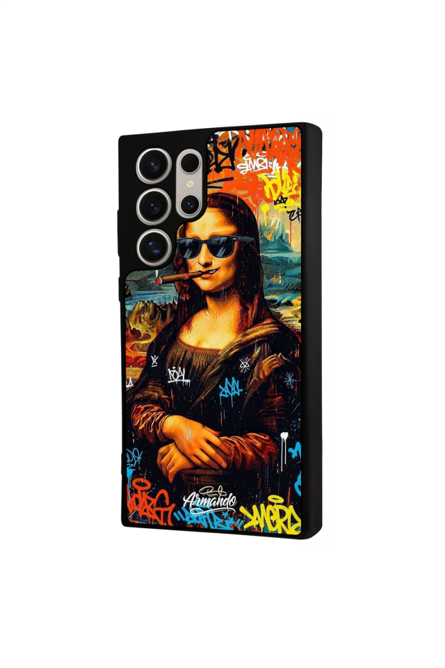 Samsung Galaxy S23 Ultra Uyumlu Monalisa Tasarımlı Glossy Premium Kılıf