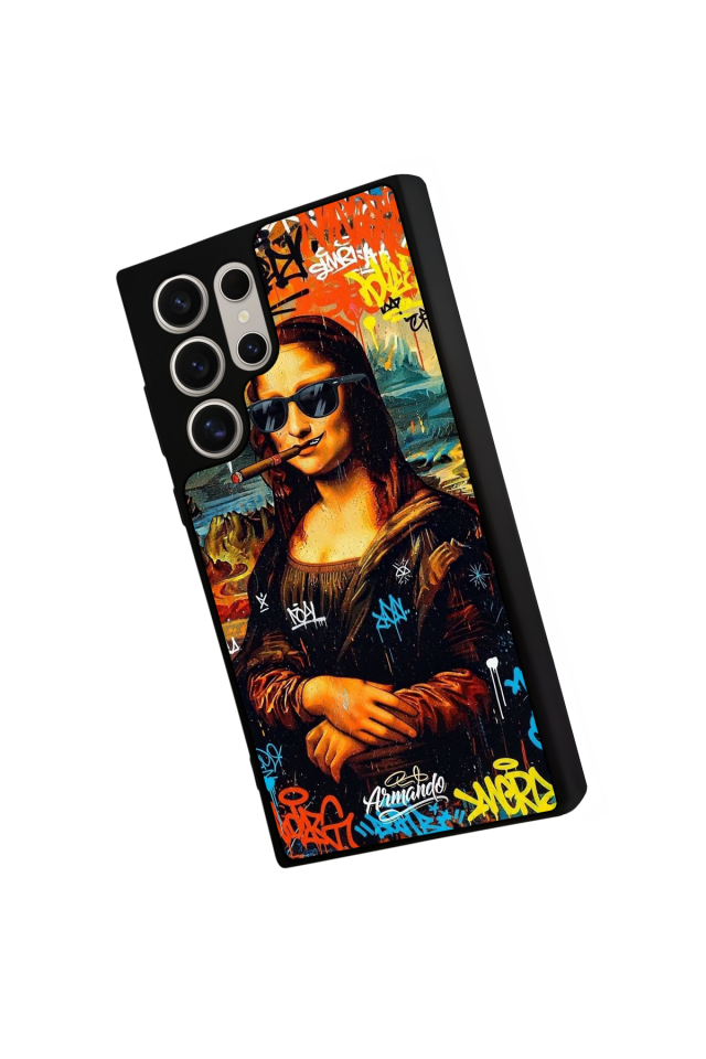 Samsung Galaxy S23 Ultra Uyumlu Monalisa Tasarımlı Glossy Premium Kılıf