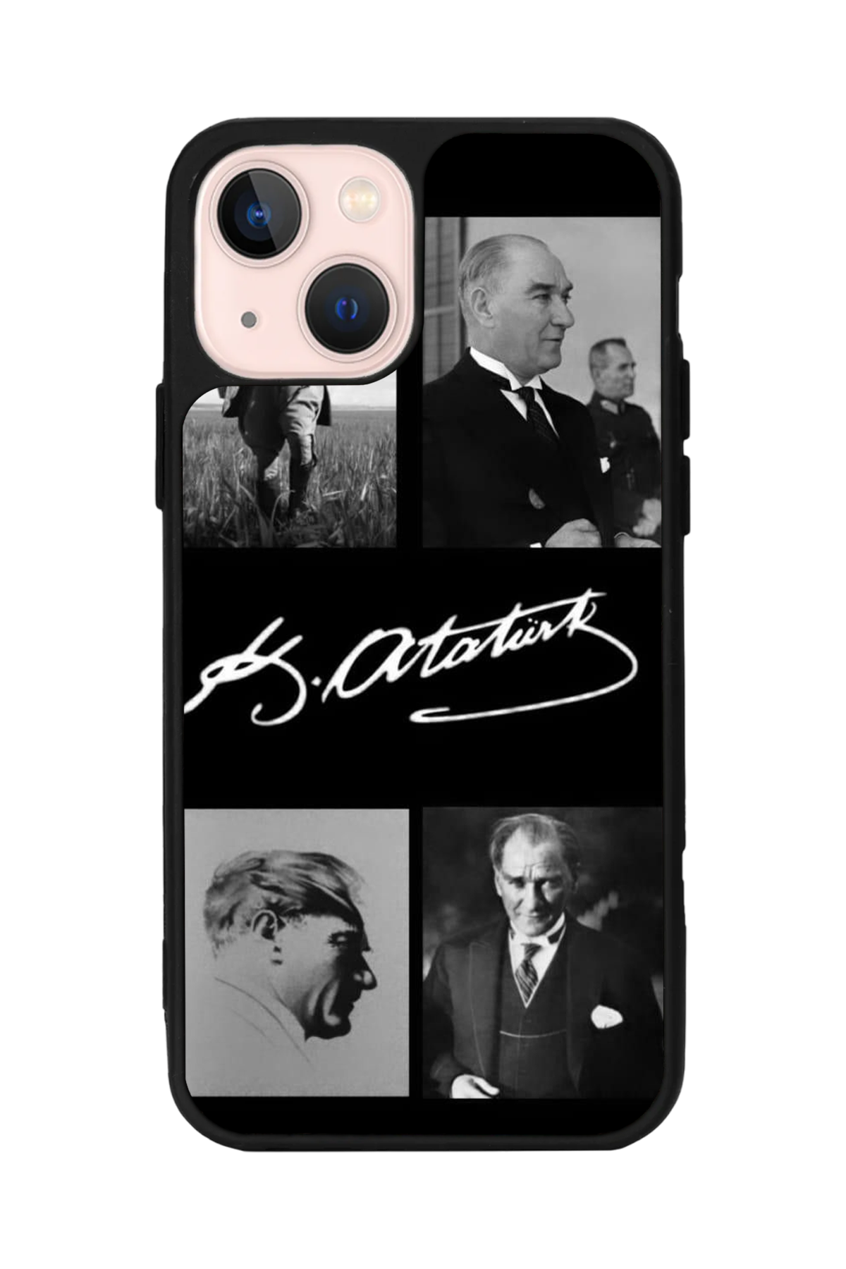 iPhone 13 Mini Uyumlu Mustafa Kemal Ataturk Tasarımlı Glossy Premium Kılıf