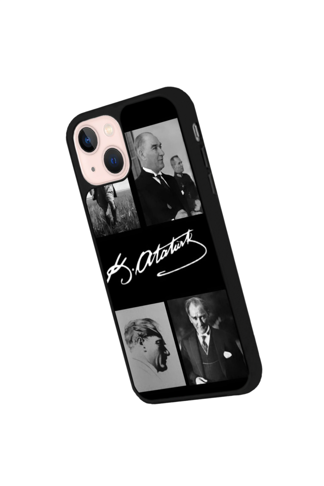 iPhone 13 Mini Uyumlu Mustafa Kemal Ataturk Tasarımlı Glossy Premium Kılıf